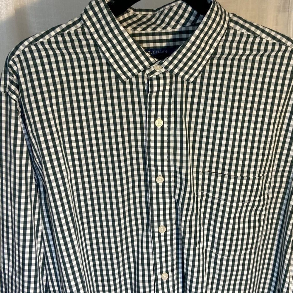 Cole Haan Men's XL Grand Os Performance Stretch Long Sleeve Button Down